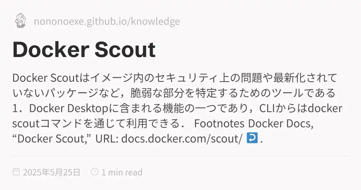 Docker Scout